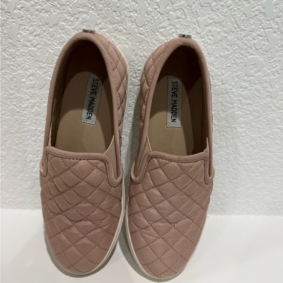 Steve Madden Shoes - Steve Madden Women's Quilted Slip-On Sneakers - Blush